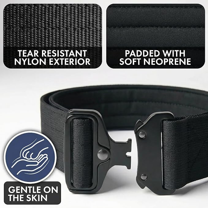 Spark Paws Tactical Dog Collar - Heavy Duty, Premium Quality, Thick and Durable for Large and Medium Dogs - Black- M - 1.5"