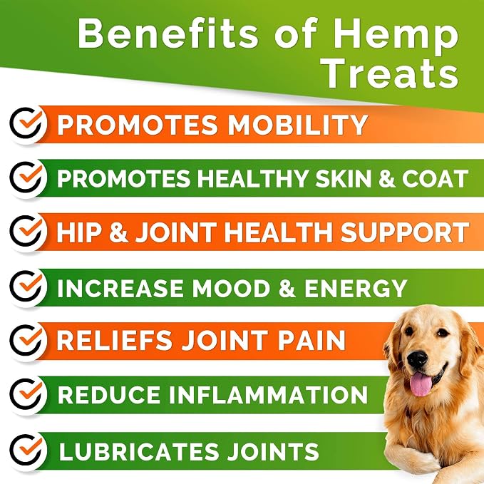 Glucosamine for Dogs Hip & Joint Supplement - Chondroitin, Omega-3, MSM - Joint Health & Pain Relief - Senior & Large Dogs - Made in USA - 120 Count Mobility Chews