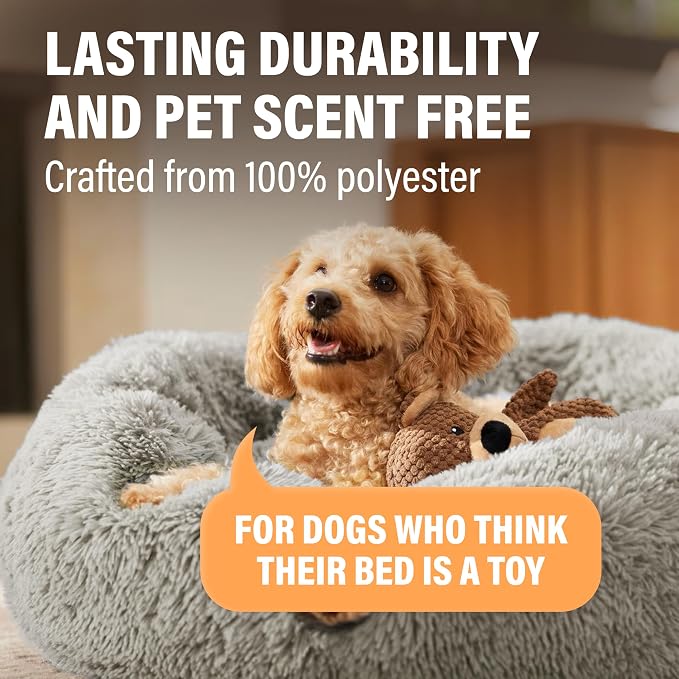 Active Pets Medium Pink Dog Bed for up to 45 lbs, Calming Orthopedic Pet Bedding for Anxiety Relief, Joint Support & Comfort, Washable Dog Furniture