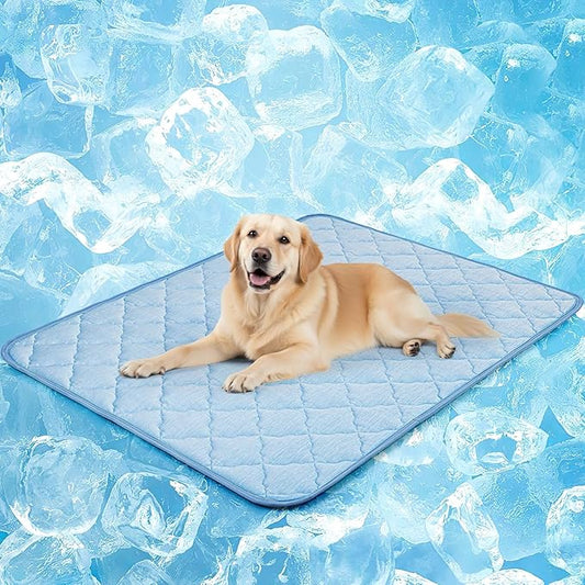 LOOBANI Dog Cooling Mat for Extra Large - 60" x 40" Pet Cooling Pad for Pet with Anti-Slip Bottom, Premium Q-MAX>0.5 Self-Cooling Pad for Dogs, Cats, Indoor & Outdoor Use, Couch, Bed, and Floor