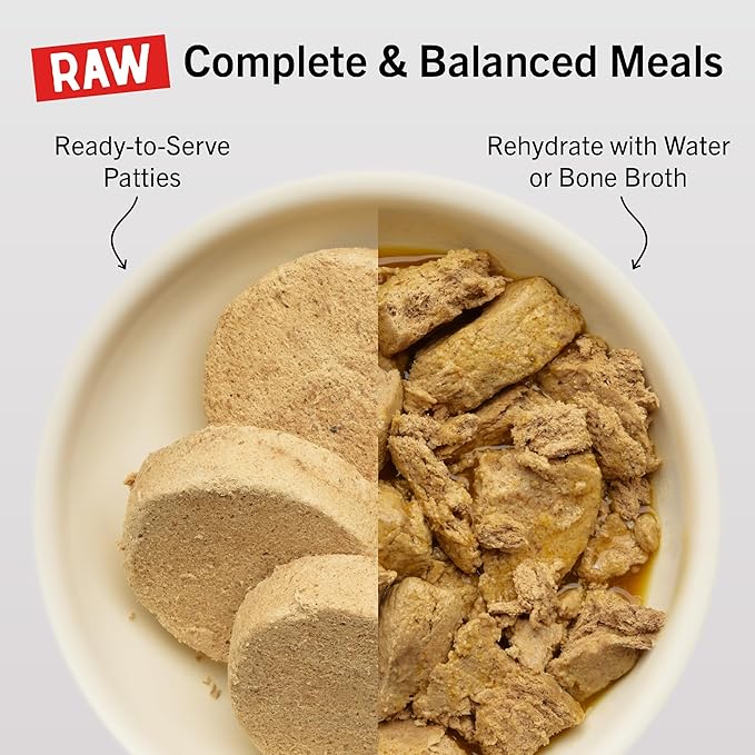 Stella & Chewy's Freeze-Dried Raw Dinner Patties - Chicken Recipe - High Protein Grain-Free Puppy & Dog Food - Perfect For Picky Eaters - 5.5 oz