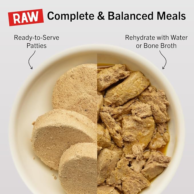 Stella & Chewy's Freeze-Dried Raw Dinner Patties - Beef Recipe - High Protein Grain-Free Puppy & Dog Food - Perfect For Picky Eaters - 14 oz