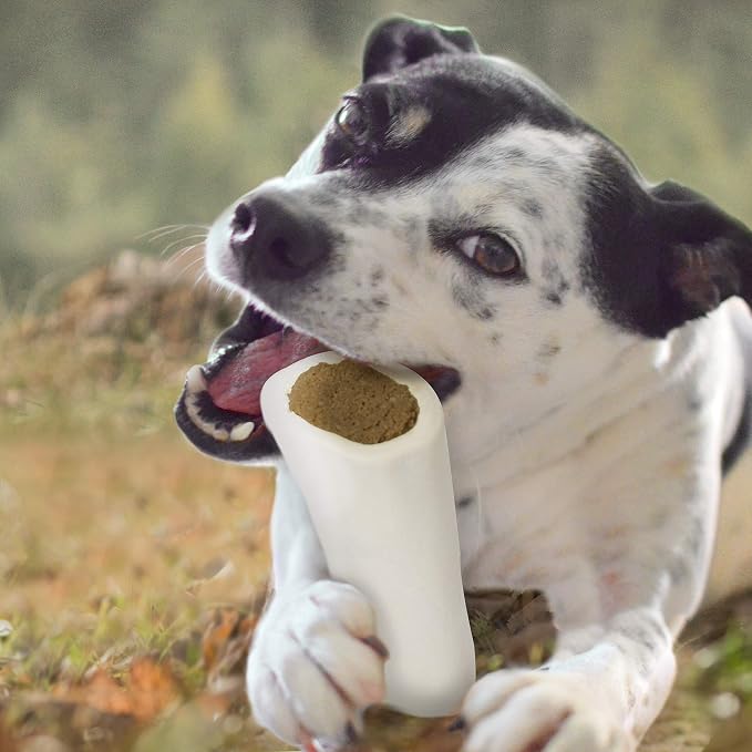 Cadet Stuffed Shin Bone, Long-Lasting Dog Chew Bones for Aggressive Chewers, High Protein Filled Bone Dental Chew for_Dogs, Peanut Butter Flavor Filling, 5-6" for Large Dogs (Pack of 2)