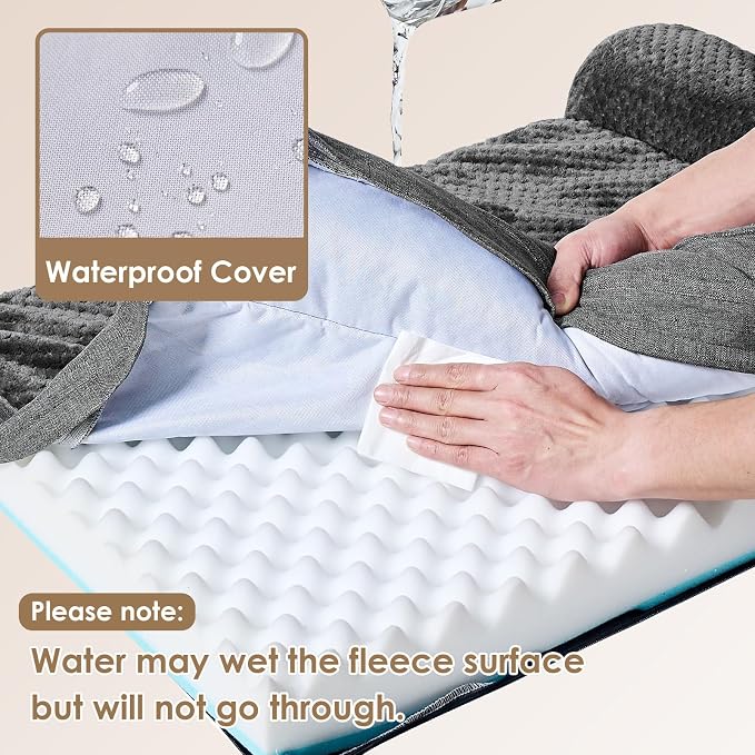 EHEYCIGA Extra Large Dog Bed Othorpedic, Memory Foam XL Dog Bed with Washable Removable Cover, Waterproof Pet Sofa Couch XLarge Size Dogs with Nonskid Bottom, 44x32x6.5, Dark Grey