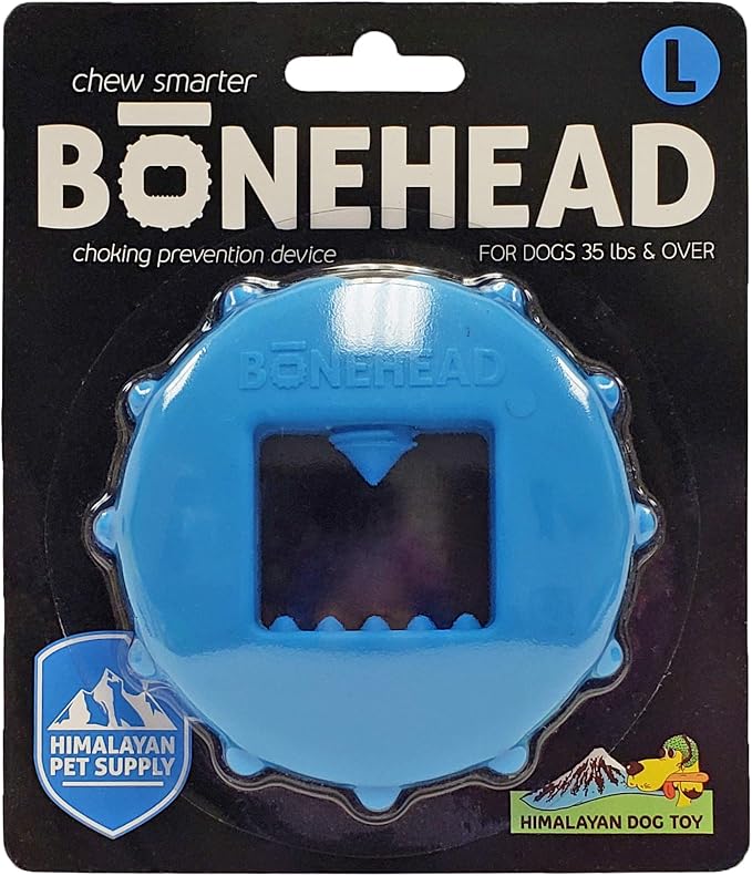 Himalayan Dog Chew Bonehead Large Dog Chew Holder, Secures Chews for Dogs, Chew Smarter and Longer, Stimulate Your Dog, Holds Yak Chews with Screw-in Fastener, 1 Dog Toy