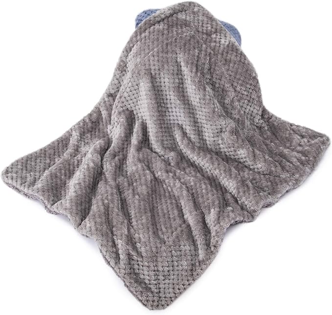 Fuzzy Blanket or Fluffy Blanket for Baby Girl or boy, Soft Warm Cozy Coral Fleece Toddler, Infant or Newborn Receiving Blanket for Crib, Stroller, Travel, Outdoor (40" x 48", DG-Flint Gray)