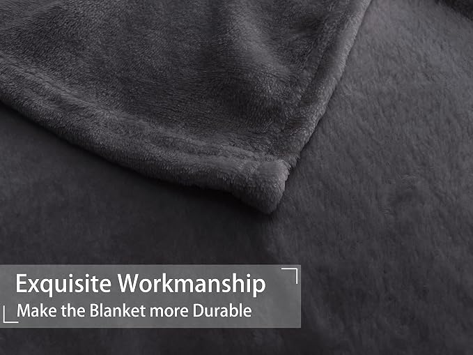 iMaylex Soft Puppy Flannel Fleece Blanket for Pet Dog Cat, Plush Microfiber, Cozy and Lightweight, Dark Grey, Pet, 27 x 39 inch (70 x 100 cm)