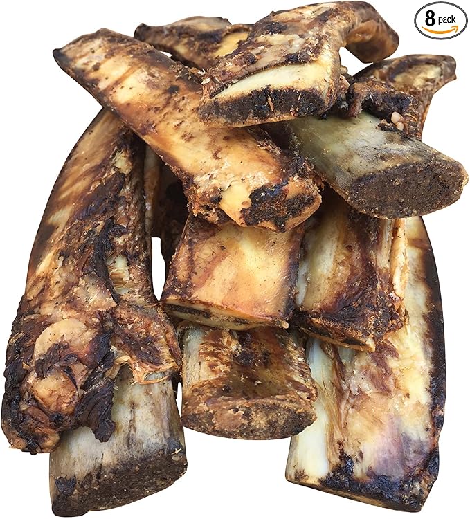 K9 Connoisseur Beef Marrow Rib Dog Bones Long Lasting 8 to 10 Inch Long - USA Made Single Ingredient for Medium Dogs Upto 50 Pounds - 8 Pack
