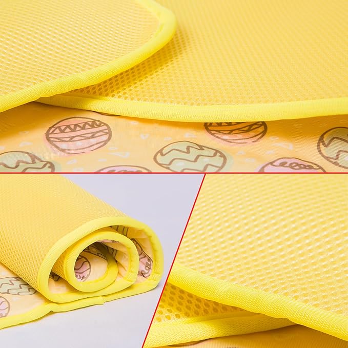 NACOCO Pet Cooling Mat Cat Dog Cushion Pad Summer Cool Down Comfortable Soft for Pets and Adults (S, Yellow)