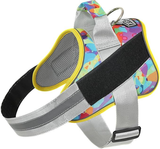 Dog Harness, No-Pull Reflective Dog Vest, Breathable Adjustable Pet Harness with Handle for Outdoor Walking - No More Pulling, Tugging or Choking (X-Small (Pack of 1), Watercolour)