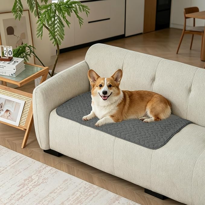 Waterproof Dog Blanket Reversible, Leakproof Pet Blanket for Large Dogs, Soft Furniture Sofa Couch Cover Protector Washable, Fleece Cat Throw Bed, Reversible Washable Soft Plush