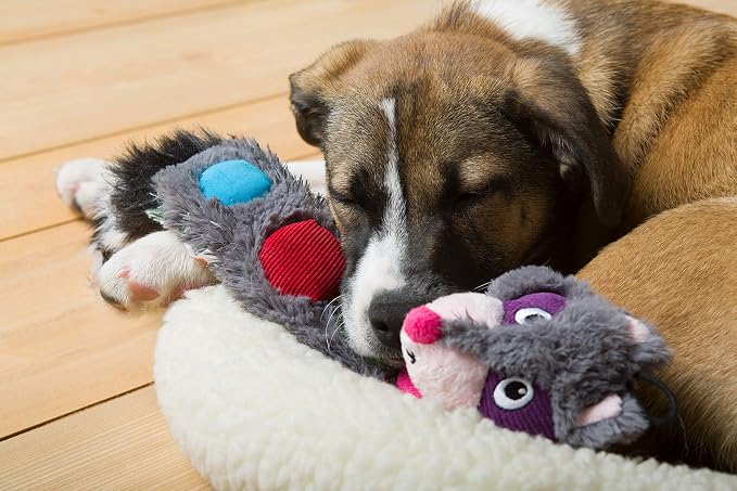 Hartz Squeakerz Stuffing-Free Plush Woodland Animal Dog Toy