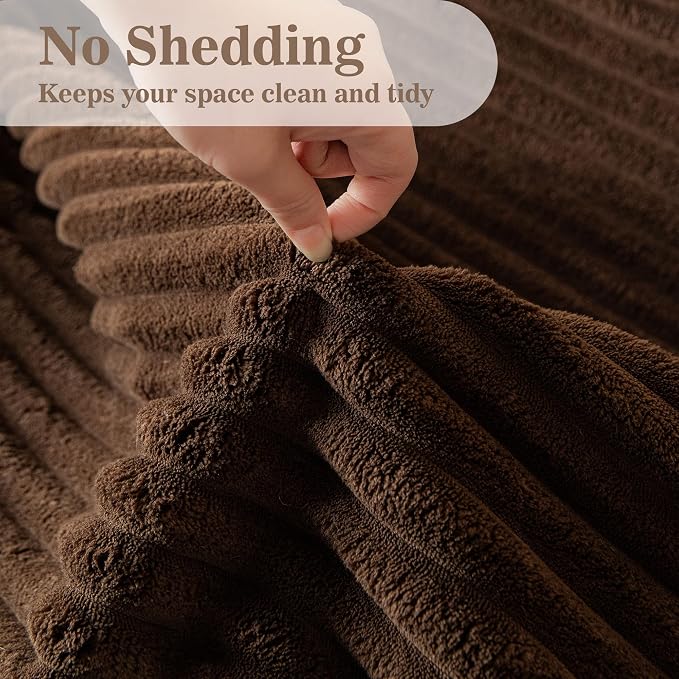MYSKY HOME 100% Waterproof Couch Cover, Couch Covers for Dogs, Non Slip Couch Covers for Sectional Sofa, Couch Cover for 3 Cushion Sofa, Sofa Covers Washable Dog Bed Cover, Chocolate, 35"x70.9"