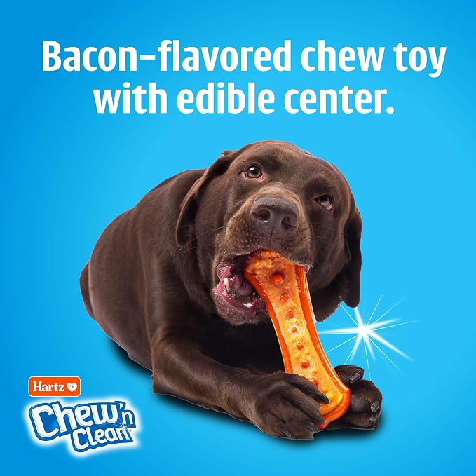 Hartz Chew 'n Clean Dental Duo Dog Treat & Chew Toy, Color Varies, Medium, 3 Pack