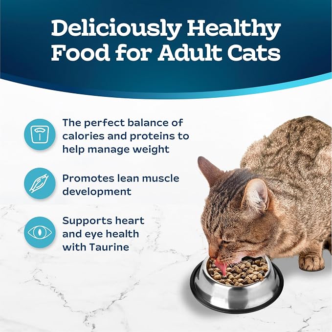 Blue Buffalo Tastefuls Chicken & Brown Rice Recipe Adult Dry Cat Food Weight Control, Real Chicken First, Deliciously Healthy Natural Cat Food, Supports Digestive Care and Coat Health, 7 lbs.