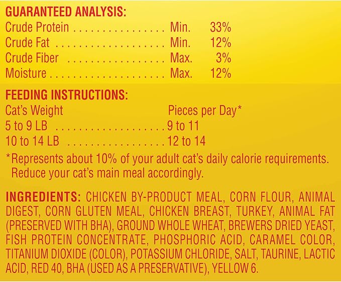 Meow Mix Irresistibles Soft Cat Treats Made with Real Salmon,3 Oz. Pouch,(Pack of 10)