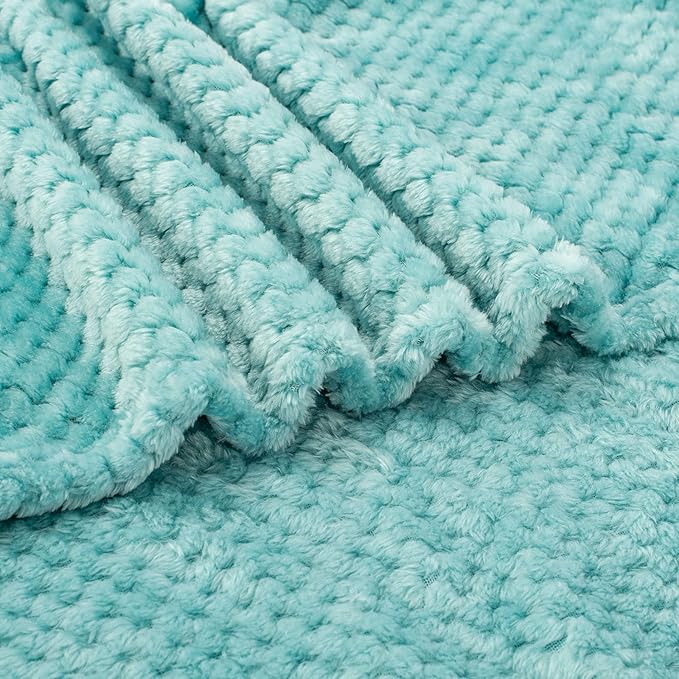 Pet Blanket for Dogs or Cats - Warm Soft Fuzzy Plush Fleece Throw for Puppy, Kitten, Small, Medium, Large Pets - Bed, Couch, Sofa, Travel (S/24" x 32", Robin Blue)