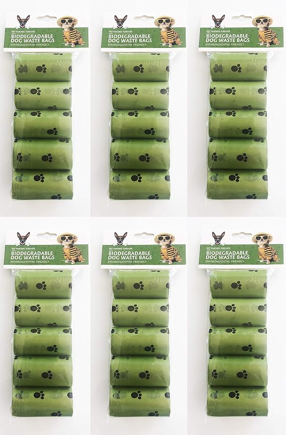 Biodegradable Dog Poop Bags, Extra Thick, Strong Poop Bags, 20 Bags Per Roll. Measures 8.5 x 12.5 Inches (Qty: 30 Rolls = 600 Bags)