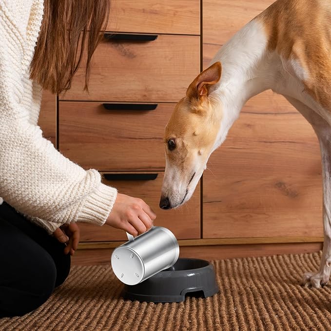 3 Cup Dog Food Scoop 304 Stainless Steel Dog Food Measuring Cups for Cat or Bird Pet Foods, Injection Molded and Dishwasher Safe (3 Cups)