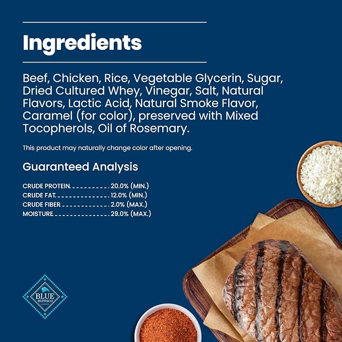 Blue Buffalo Nudges Steak Jerky Cuts Natural Dog Treats, Tender & Meaty Dog Snacks, Healthy Reward or Training Treat, Made in the USA with Beef, No Artificial Preservatives, 16 oz.
