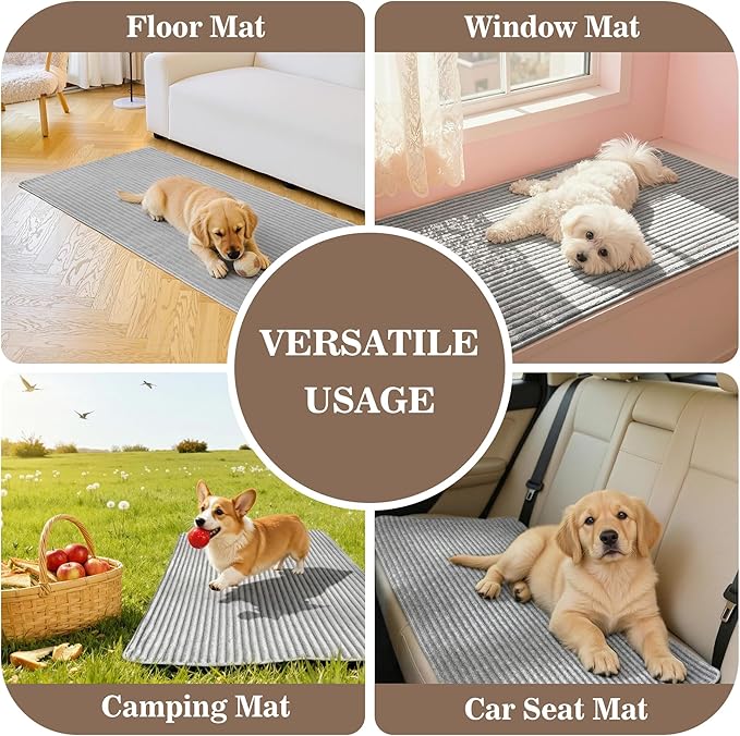 MYSKY HOME 100% Waterproof Couch Cover, Couch Covers for Dogs Washable, Non Slip Couch Covers for 3 Cushion Sofa Pet Friendly, Sofa Covers Furniture Protector, Dog Bed Cover, Light Grey, 35"x70.9"