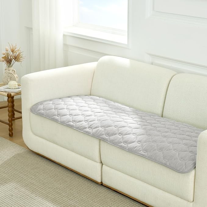 COZY KISS Dog&Cat Cooling Couch Cover, 27.5x71.0 Inch Waterproof Pet Pad, Q-Max > 0.4 Cool-Tech Fabric, Grey