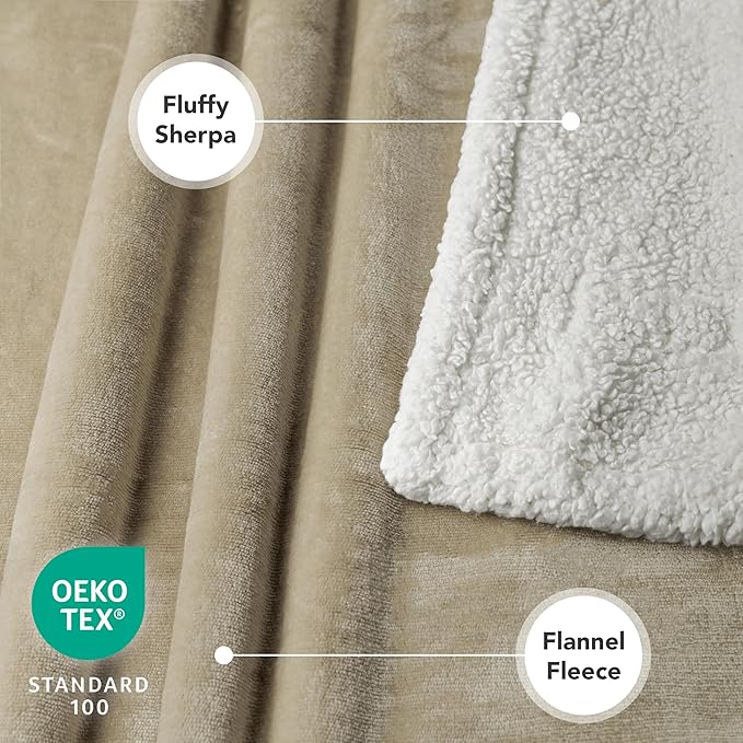 PetAmi Waterproof Dog Blanket for Couch, Pee Proof Sherpa Fleece Reversible Pet Throw, Furniture Protector for Bed Sofa Kennel, Soft Washable Cover for Small Medium Dog Puppy Cat, 29x40 Taupe