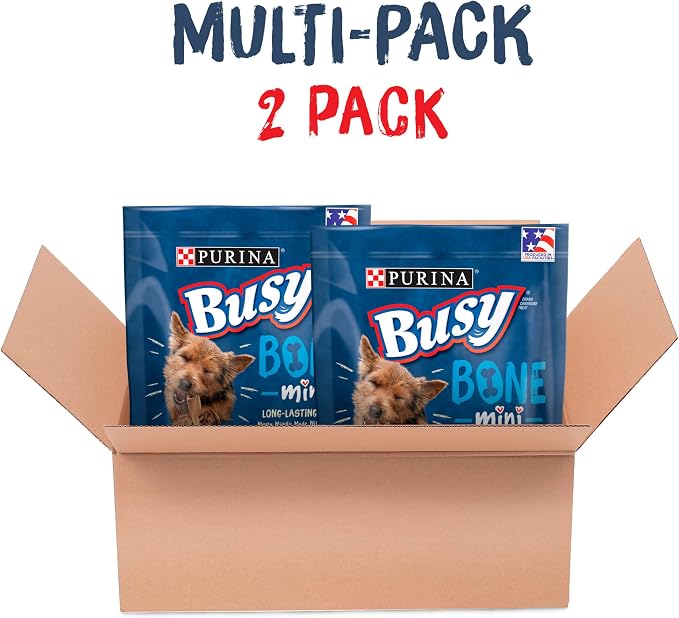 Purina Busy Made in USA Facilities Small Breed Dog Bones, Mini - (Pack of 2) 12 ct. Pouches