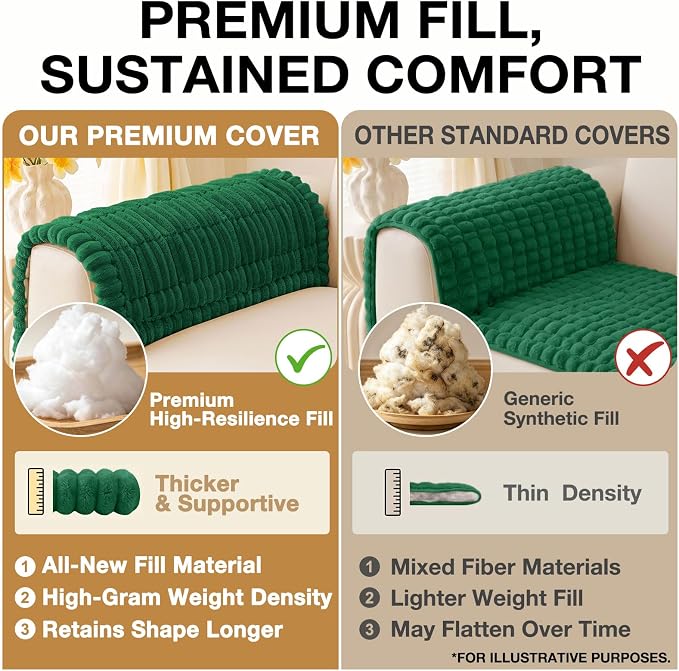 hyha Couch Cover for Dogs Washable, Non Slip Thick Flannel Sofa Protector, Pet Friendly Plush Furniture Cover for Sectional Sofa & Loveseat (Turquoise, 27.6" x 59")