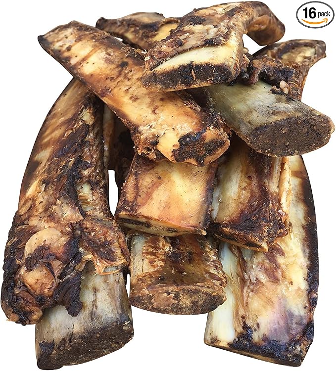 K9 Connoisseur Beef Marrow Rib Dog Bones Long Lasting 8 to 10 Inch Long - USA Made Single Ingredient for Medium Dogs Upto 50 Pounds - 16 Pack