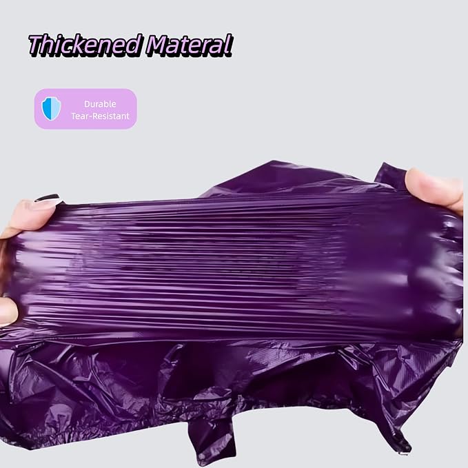 Purple T-Shirt Poop Bags with Easy-Tie Handles – Leak-Proof, Extra Thick Waste Bags for Small Dogs & Cats,12 Rolls (180 Count)