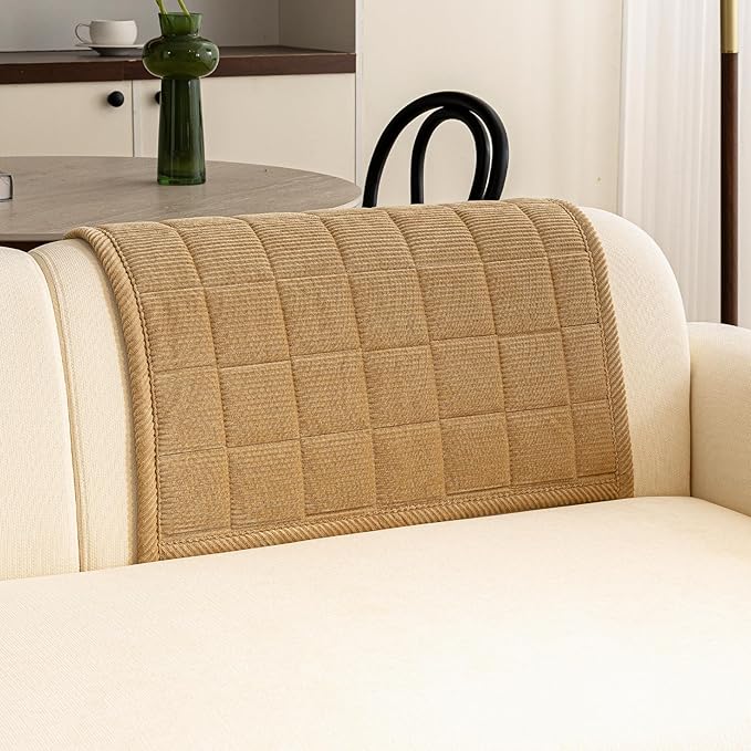Couch Covers for Dogs Washable, Non Slip Couch Covers for Loveseat Sofa Pet Friendly, Soft Fuzzy Sofa Covers for Pet, Dog Couch Cover Furniture Protector(1PC,Light Brown,27.6"x27.6")