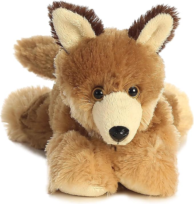 Aurora® Adorable Mini Flopsie™ Clever Coyote™ Stuffed Animal - Mini Companions Ready for Playful Adventures - for Kids All Ages, Toddlers, Adults, and Families - Brown 8 Inches