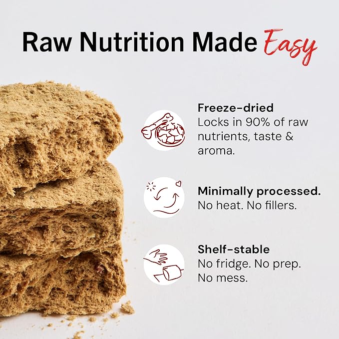 Stella & Chewy's Freeze-Dried Raw Dinner Patties - Remarkable Red Meat Blend - High Protein Grain-Free Puppy & Dog Food - Perfect For Picky Eaters - 5.5 oz