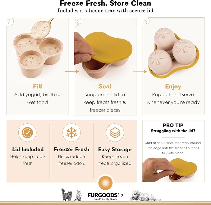 FURHIVE Interactive Dog Enrichment Toy – Frozen Treat Feeder, Treat Dispenser, Slow Feeder & Lick Toy for Mental Stimulation, Boredom Relief and Calming Play