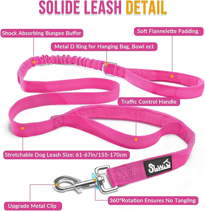 Lukovee No Pull Dog Harness and Leash Set - Adjustable Soft Padded Vest with Front Clip for Easy Control, Reflective Durable Harness for Safe Daily Training Walking for Medium Large Dogs (XL, FU)
