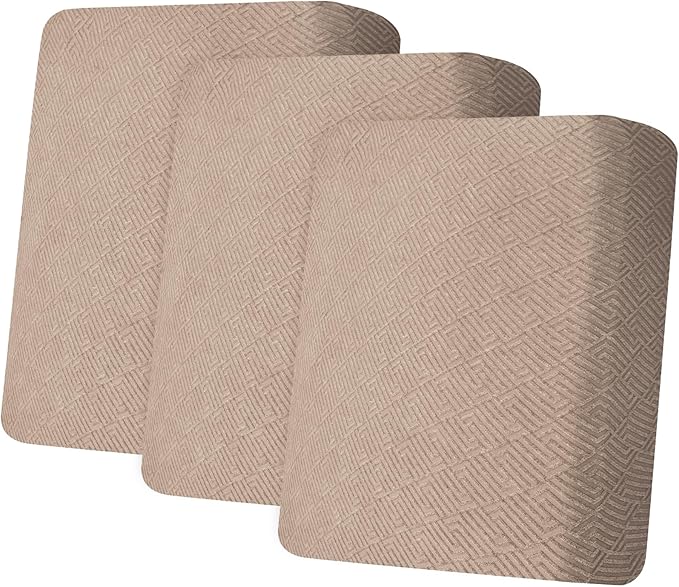 XINEAGE Couch Cushion Covers Seat Cushion Cover Thick Stretch Sofa Slipcovers 3 Piece Individual Couch Covers with Elastic Bottom(3 Seat Cushion/Backrest,Khaki)