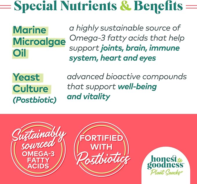 Honest to Goodness Plant Snacks Happy Feet Apple & Cinnamon Recipe Dog Treats, Enriched with Omega 3s & Postbiotics, 8oz