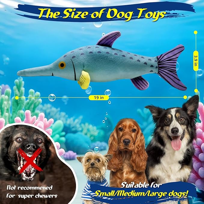 Fuufome Large Squeaky Dog Chew Toy, Ideal Dog Toys for Chewers, for Small and Medium Breed Puppies or Dogs