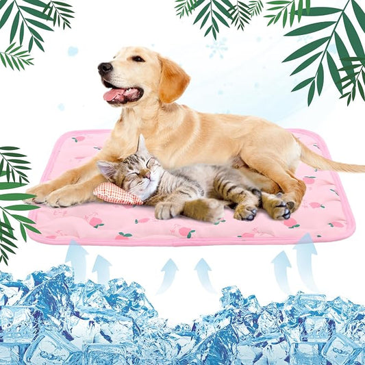 Dog Cooling Mat, Summer Cooling Mat for Dogs, Self Cooling Pad for Small Medium Large Dogs Cats, Non-Toxic Breathable Sleep Bed Summer Pet Bed Puppy Ice Blanket for Kennel Sofa Bed Floor
