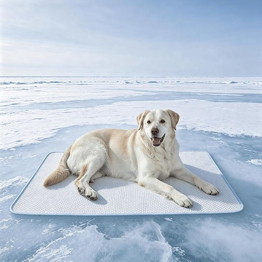 petfelix Dog Cooling Mat, Scratch Resistant Stain Resistant QMAX>0.5 Dog Cooling Pad for Large Dogs, Self Cooling Mat for Dogs, No Water or Electricity Needed, Blue, Extra Large, 43"x28"