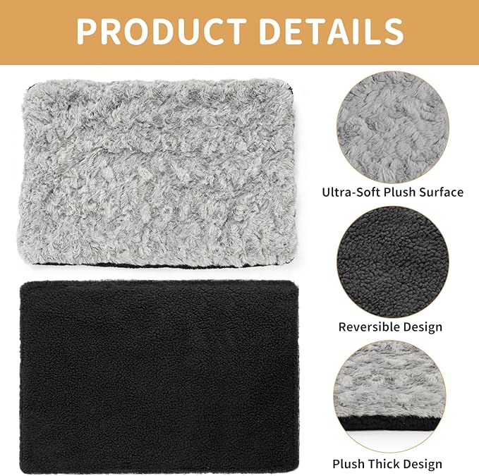NAMOTEK Self-Warming Cat Bed Indoor/Outdoor Super Soft Self Heating Pet Mat Washable Thermal Pad for Cat & Dog 29x19.6 inch