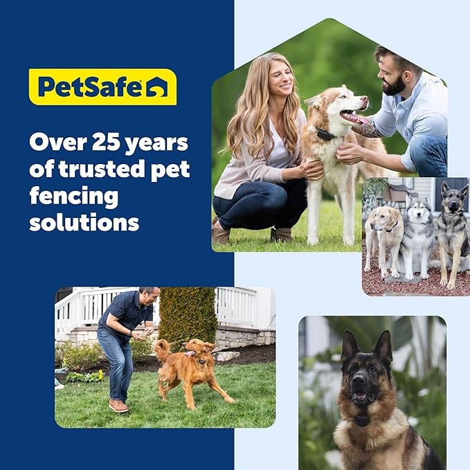 PetSafe Wireless Containment Fence for 2 Dogs - No Wire to Bury - Covers Acre Yard - for Dogs 5 Lb. and Up - from the Parent Company of Invisible Fence Brand