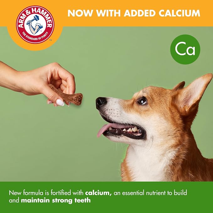 Arm & Hammer for Pets Nubbies Dental Treats Baking Soda Calcium Nubbed Texture Helps Scrub Plaque Tartar Chicken Flavor Daily Oral Care 20 Count 7 OZ Single Bag Daily Home Dental Care Bag