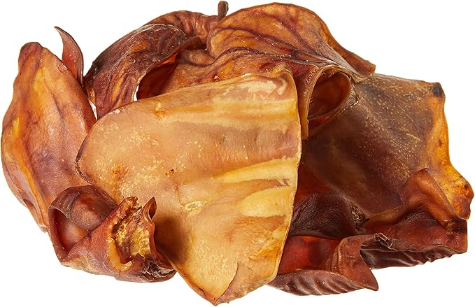 Amazon Brand - Wonder Bound Whole Pig Ears, Ingredient, Highly Digestible, Dog Treats for Puppy and Large/Medium Dogs, Pork, 12.7 Ounce, 18 Count (Pack of 2)
