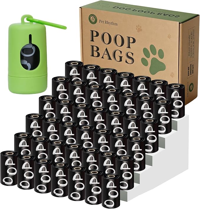 Dog Poop Bags with Dispenser, 630 Count Extra Thick Leak-Proof Waste Bags, Plant-Based Material, 13x9 Inch for Bags for Dogs Walking and Cat Litter