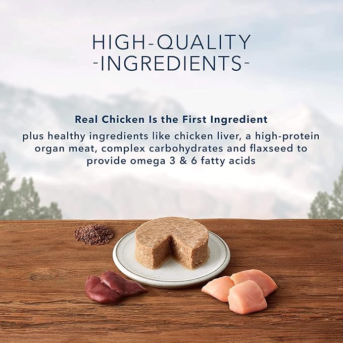Blue Buffalo Wilderness Adult Cat 7+ Grain Free Chicken Paté Wet Cat Food, Supports Energy for an Active Life, Made with Natural Ingredients, 5.5-oz. Cans (24 Count)