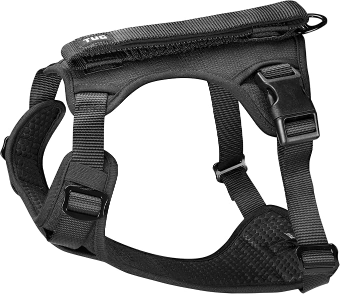 TUG Grab Dog Harness | Integrated Traffic Leash Magnetically Attached for Quick Control (Small/Black)