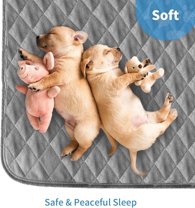Washable Reusable Dog Pee Pads, 72"x72" Absorbent & Waterproof Puppy Training Pad for Crate, Playpen & Carpet, Large Potty Pads for Dogs, Cats & Small Pets