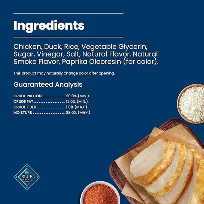 Blue Buffalo Nudges Chicken Jerky Cuts Natural Dog Treats, Tender & Meaty Dog Snacks, Healthy Reward or Training Treat, Made in the USA with Real Chicken, No Artificial Preservatives, 36 oz.